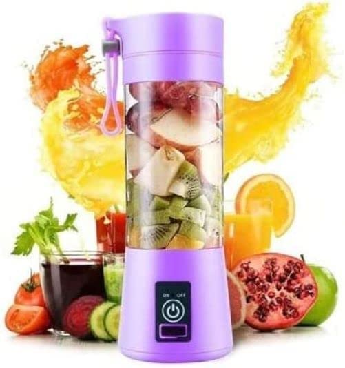 Juicer Portable Outdoor Juicing Cup Home Mini Cordless Crushed Ice Machine Usb Charging Fruit Vegetable Blender (random Color) (380ml)